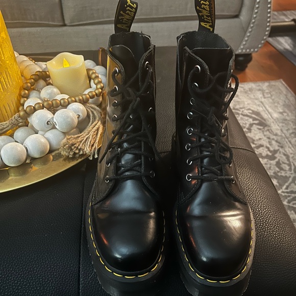 Dr. Martens Shoes - Doc Marten Air Wair Jadon Black Leather Platform Boots Women’s Size 8